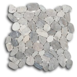 Galet naturel sur filet 30x30 cm GRIS SCIE