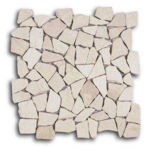 Mosaïque PALADIANE MARBRE sur filet 30x30 cm BLANC