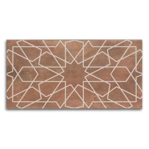 Carrelage Imitation terre cuite décor TEGUISE COTTO 15x30 cm
