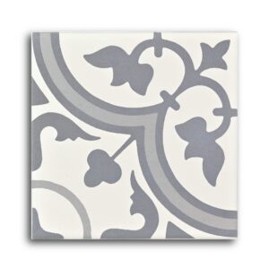 Carrelage imitant carreau ciment 20x20 cm décor CLASSIQUE BLANC CASSE / GRIS FONCE / GRIS CLAIR
