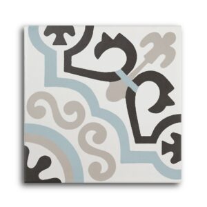 Carrelage imitant carreau ciment 20x20 cm décor CLASSIQUE GRIS CLAIR/ BLEU/ BLANC CASSE/ ANTHRAC