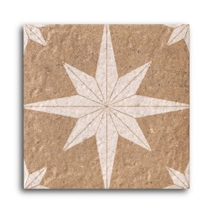 Carrelage cérame étoilé COMPASS SAND 20x20 cm