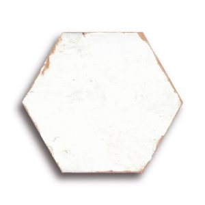 Carrelage imitant carreaux ciments héxagone LINO WHITE 21x25 cm