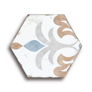 Carrelage imitant carreaux ciments héxagone LOLA 21x25 cm