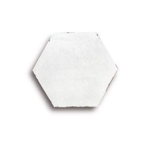 Carrelage imitant carreaux ciments héxagone SOLARO WHITE 14x16 cm