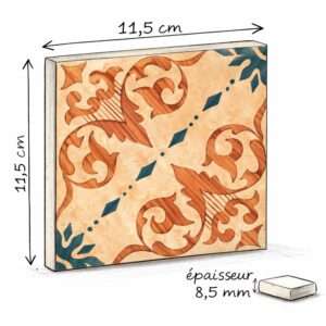 Carrelage aspect terre cuite GRETA 11,5x11,5 cm