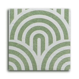 Carrelage Imitation terre cuite SEASON décor GREEN THREE 20X20 cm