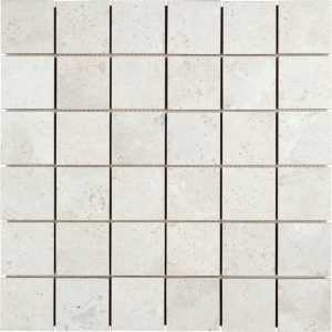 Mosaïque de céramique 5x5 cm EP 9 mm AD GRES CERAME EMAILLE BLANC 30x30 cm
