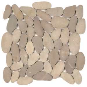 Galet naturel sur filet 30x30 cm BEIGE SCIE xL