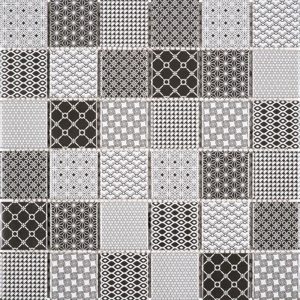 Mosaïque Ceramique 4,8 X4,8 Cm Motifs Gris
