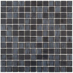 Mosaïque de verre 2.3 X 2.3 Cm Ondulee Anthracite