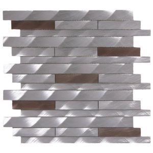 Mosaïque d'aluminium Brosse Mix marron