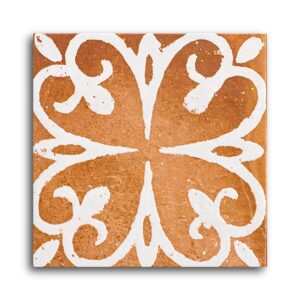 Carrelage Imitation terre cuite FONDANT décor KASMA NATURAL 20X20 cm