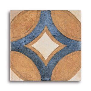 Carrelage Imitation terre cuite FONDANT décor NATURAL 20X20 cm