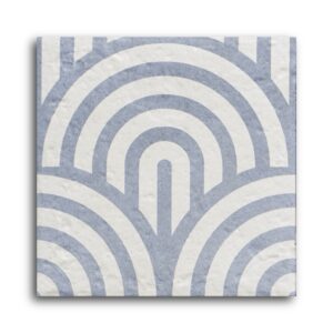 Carrelage Imitation terre cuite SEASON décor BLEUE THREE 20X20 cm