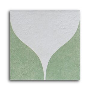 Carrelage Imitation terre cuite SEASON décor GREEN TWO 20X20 cm