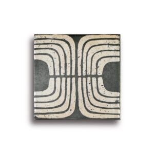 Carrelage Imitation pierre SENDA 15X15 cm DECOR AZTEC BLACK