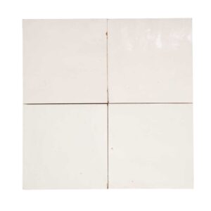 Véritable Carrelage Zellige 10x10 cm VRAC BLANC NEIGE