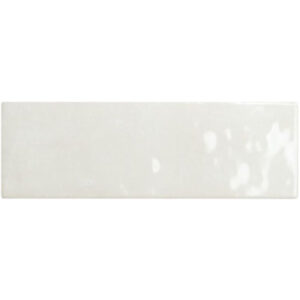 Carrelage Effet Zellige MAJOLICA WHITE GLOSS 5.2X16 cm