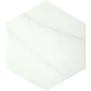 Carrelage Imitation Marbre MATTER HEXAGON CALACATTA 20X23 cm