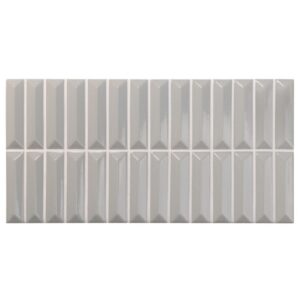 Carrelage Uni PEAK BARS GREY GLOSS 12.5X25 cm