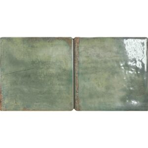 Carrelage Imitation Terre Cuite BOTTEGA Tino Turquesa 10X20 cm Prejointé