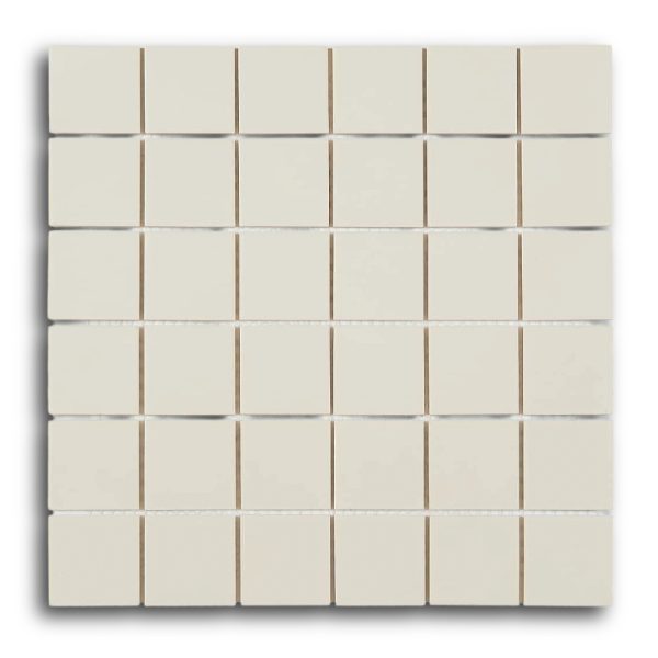 ba010 - mosaique 4,8x4,8 ceramique blanc beige